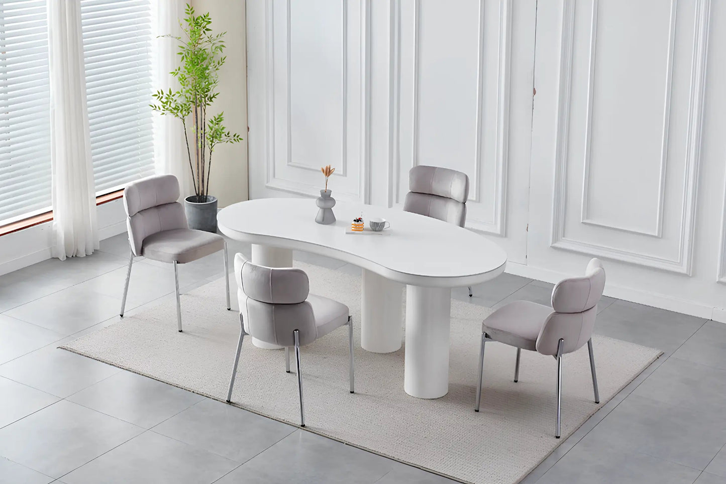 Ensemble Table à manger Mykonos et chaises Nya