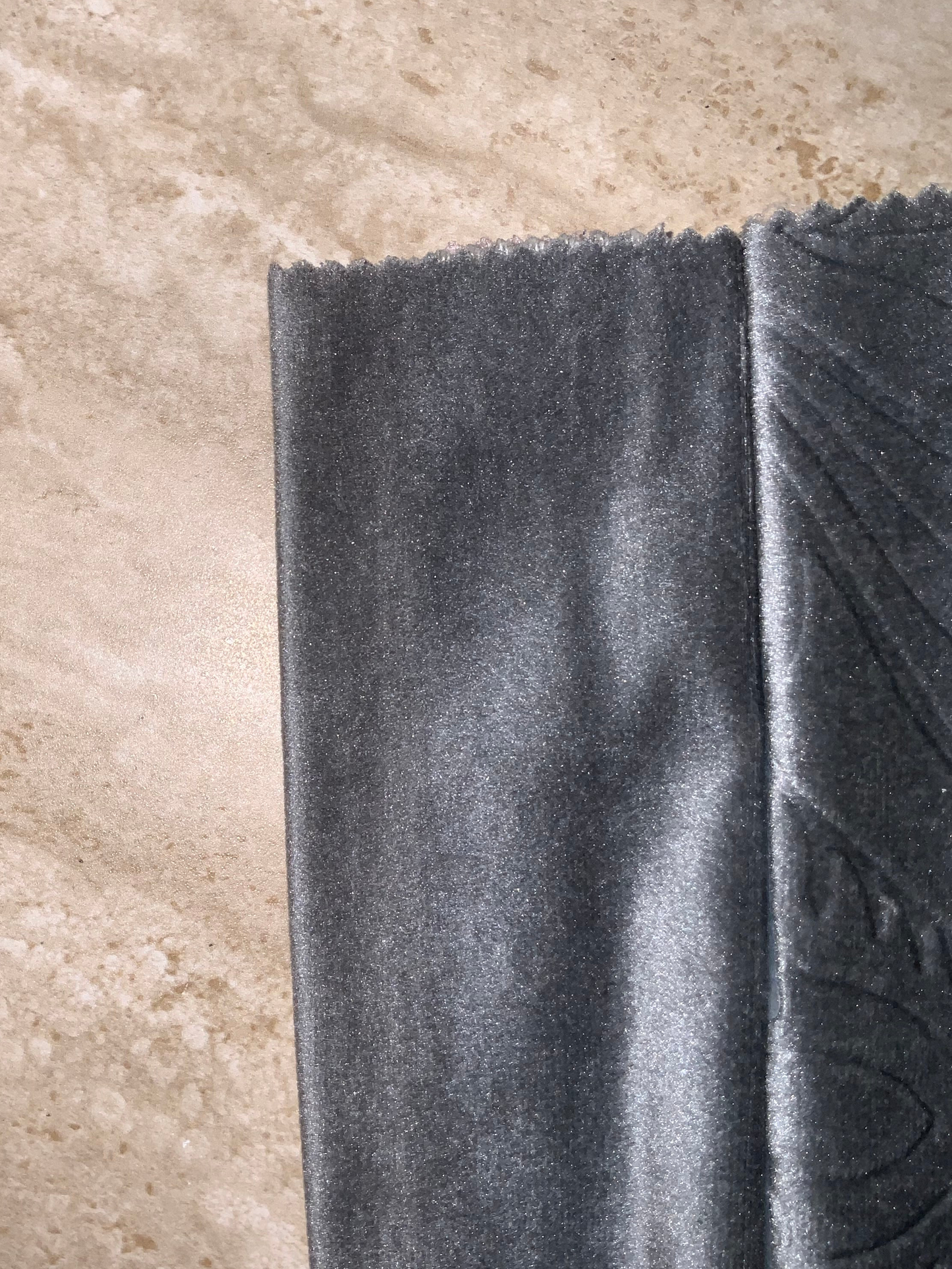 Housse sur mesure Velours Uni Gris foncé