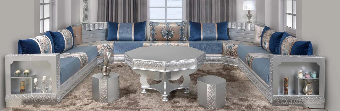 Salon marocain Sedari Blue Wave