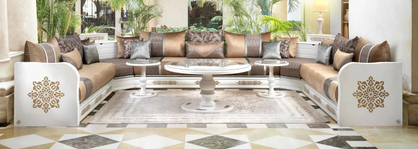 Salon marocain Sedari Touareg Bianco