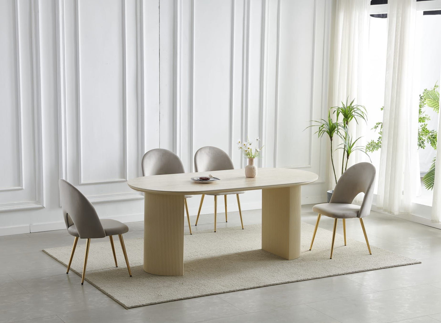 Ensemble Table à manger Calypso et chaises Amelia