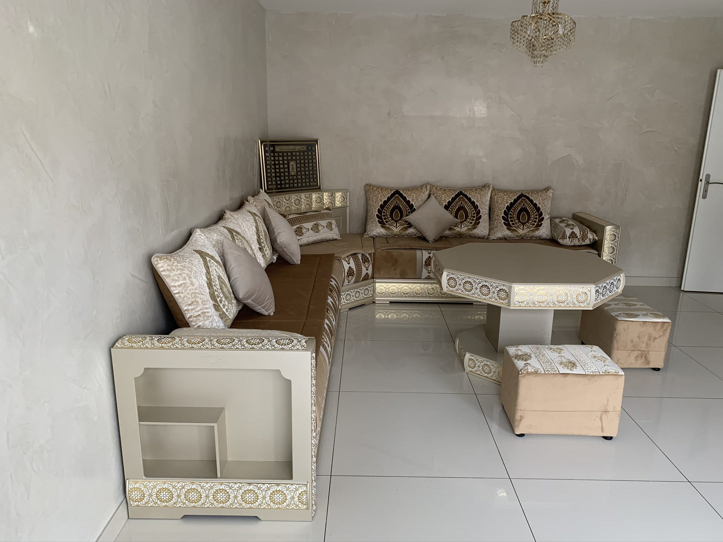 Salon marocain sedari traditionnel Oméga – 3,5 m x 3 m