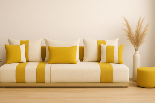 Housse sur mesure Beige / Jaune Printemps