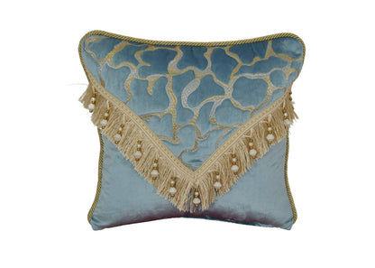 Housse tissu brodé matelassé