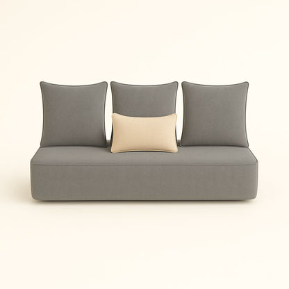 Housse sur mesure Velours Uni Gris / Beige