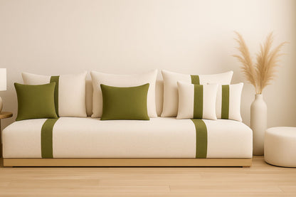 Housse sur mesure Vert / Beige