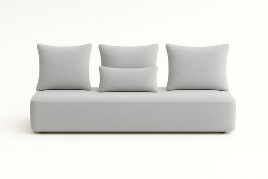 Housse sur mesure Velours Uni Gris clair