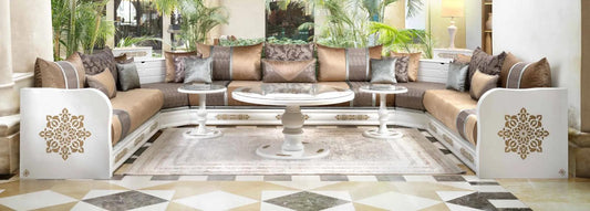 Salon marocain Sedari Touareg Bianco