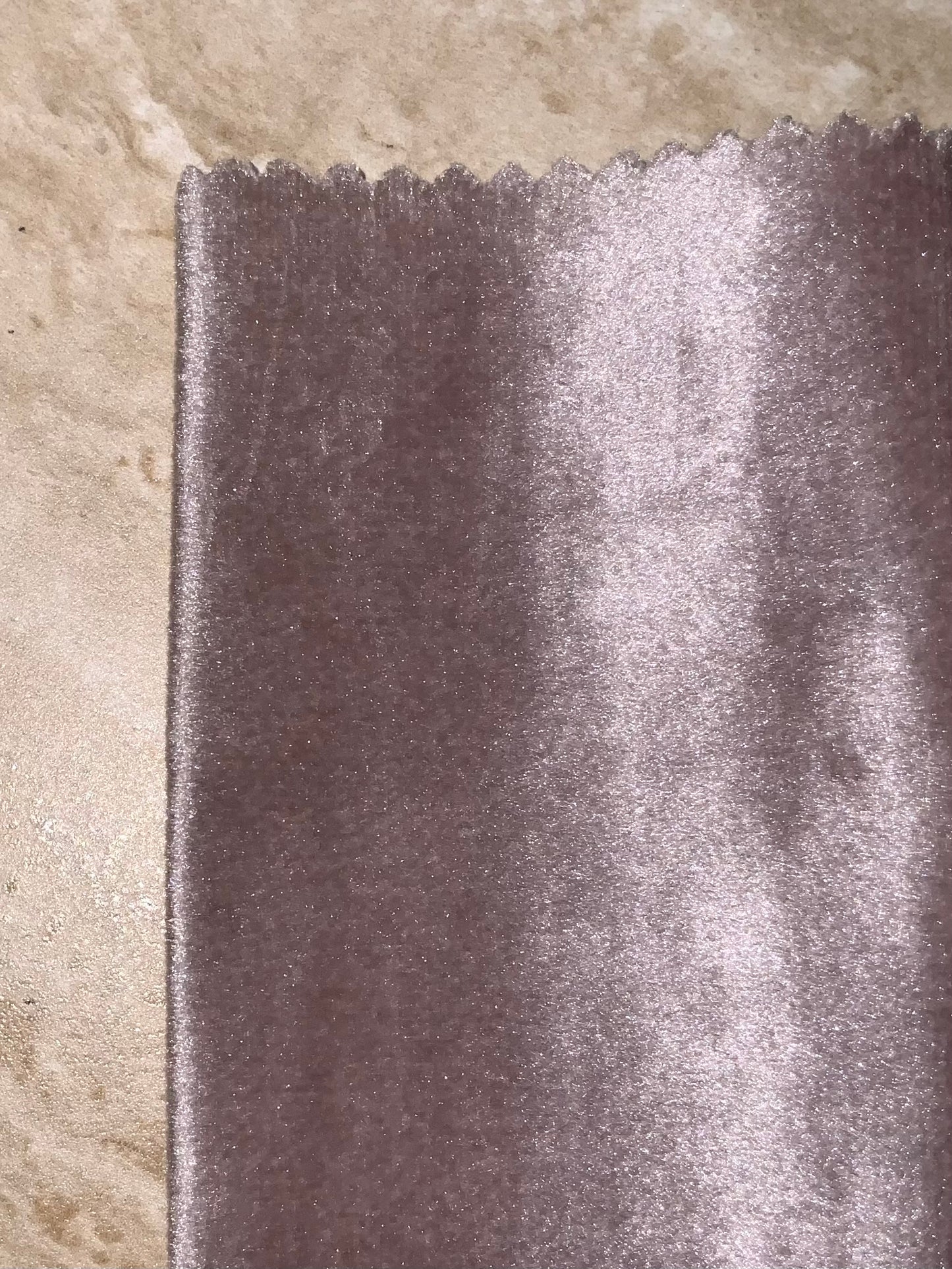 Housse sur mesure Velours Uni Rose / Beige + Surmatelas