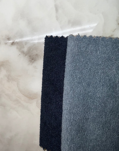 Housse de salon Laine bouclette Écru Double Bleu