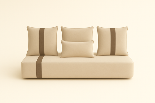 Housse sur mesure Beige / Taupe Bordure