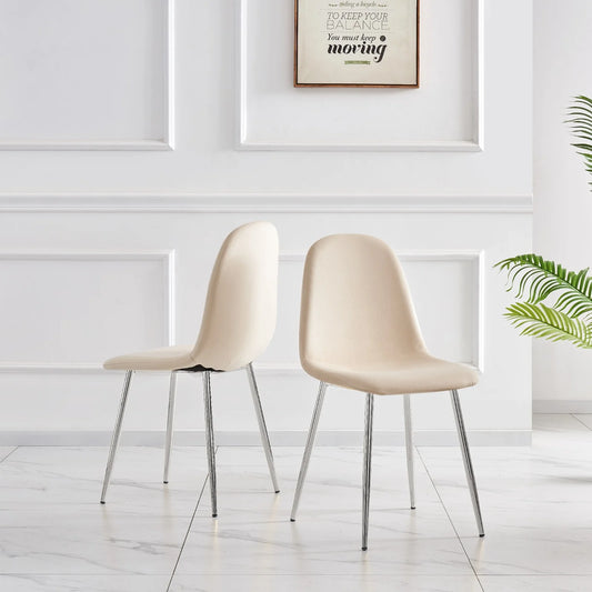 Chaise Scandinave Argenté